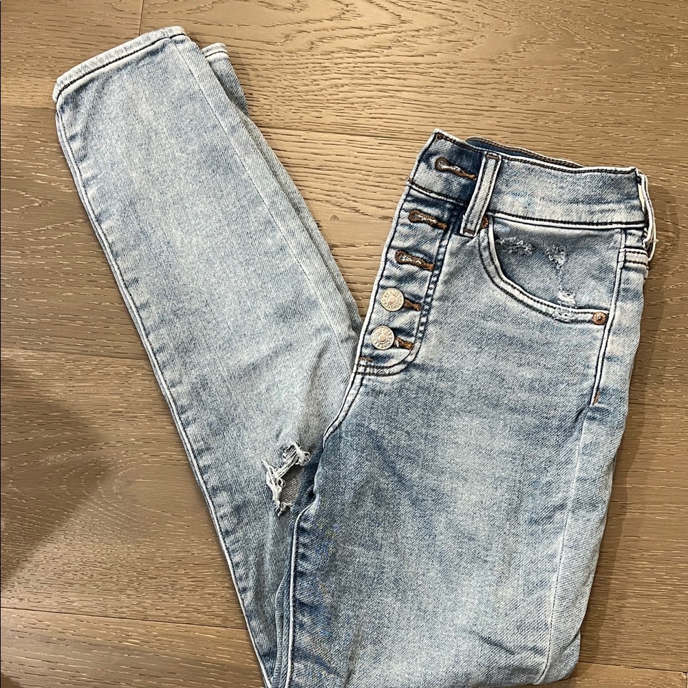 Express Light Blue Skinny Jeans